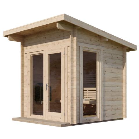 SaunaLife Model G4 Outdoor Home Sauna Kit Garden-Series Outdoor Home Sauna Kit - Up to 6 Persons - PremiumDepot