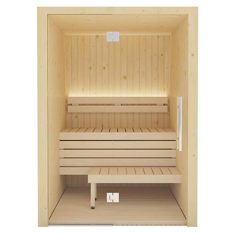 SaunaLife Model X2 XPERIENCE Series Indoor Sauna DIY Kit w/LED Light System, 1-2-Person, Spruce, 60" x 60" x 80" - PremiumDepot