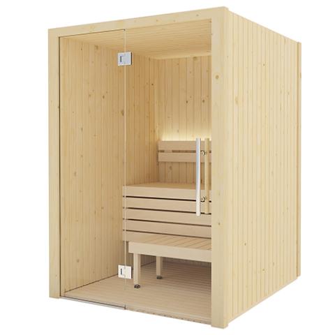 SaunaLife Model X2 XPERIENCE Series Indoor Sauna DIY Kit w/LED Light System, 1-2-Person, Spruce, 60" x 60" x 80" - PremiumDepot